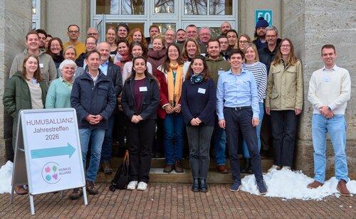 Gruppenfoto der Teilnehmer des Humusaufbau-Workshops Gruppenfoto der Teilnehmer des Humusaufbau-Workshops