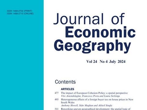 Cover des Journal of Economic Geography 