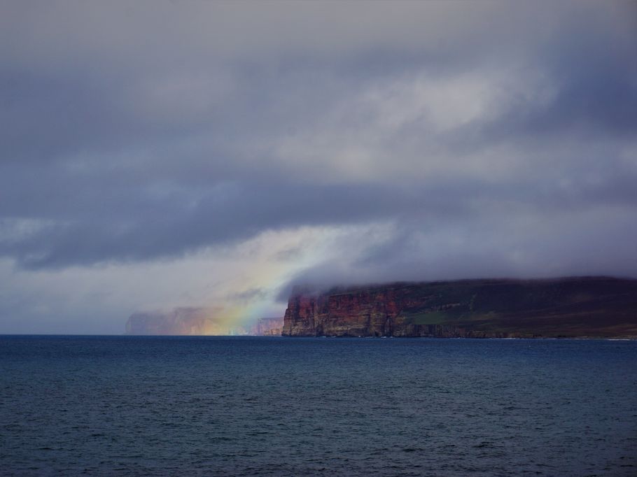 Rainbow above the Orkneys