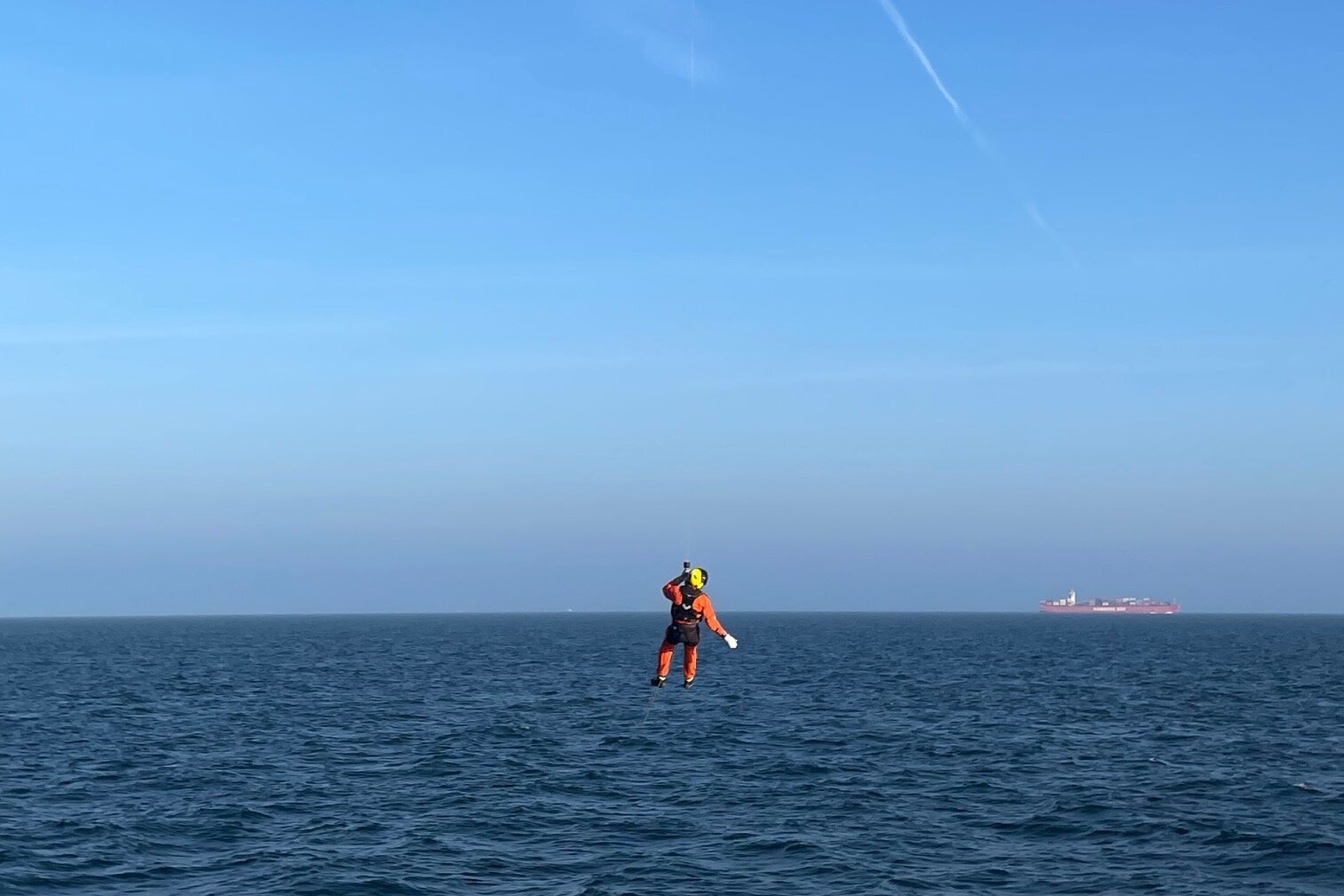 Die britische Coastguard nutzte die Tarajoq während der Anreise ins Untersuchungsgebiet für eine Rettungsübung