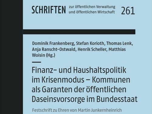 Titelseite der Die Festschrift „Finanz- und Haushaltspolitik im Krisenmodus"