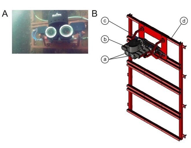 portables Unterwasser-Fisch-Observatorium (UFO) unter Wasser