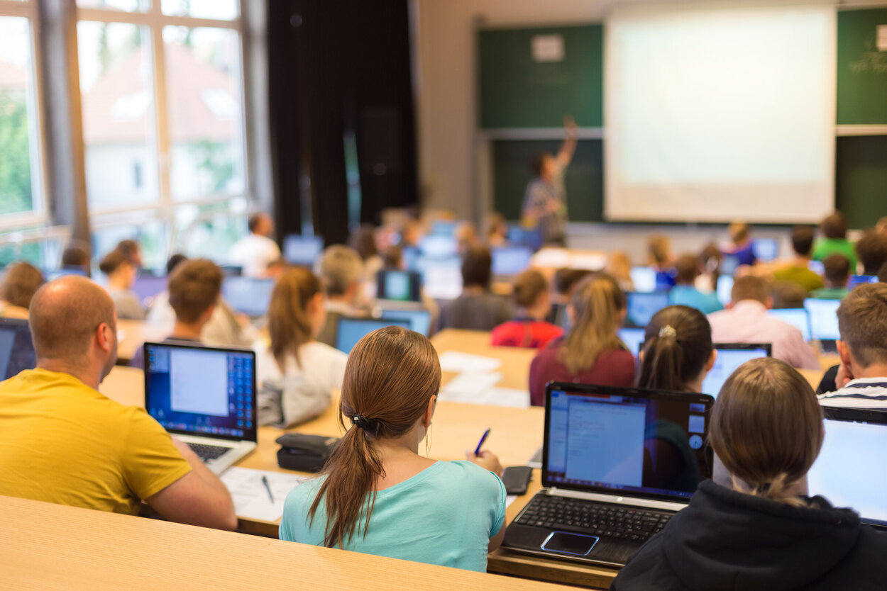 Students in a lecture at the university Students in a lecture at the university