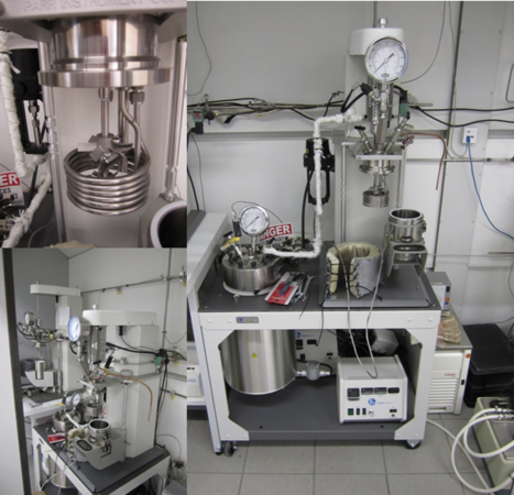 Klicken für eine Vergrösserung Hochtemperatur-Autoklav für Biomasseaufschlüsse (1.000 mL) mit elektrischer und Heißdampf Heizung (Dampferzeuger)