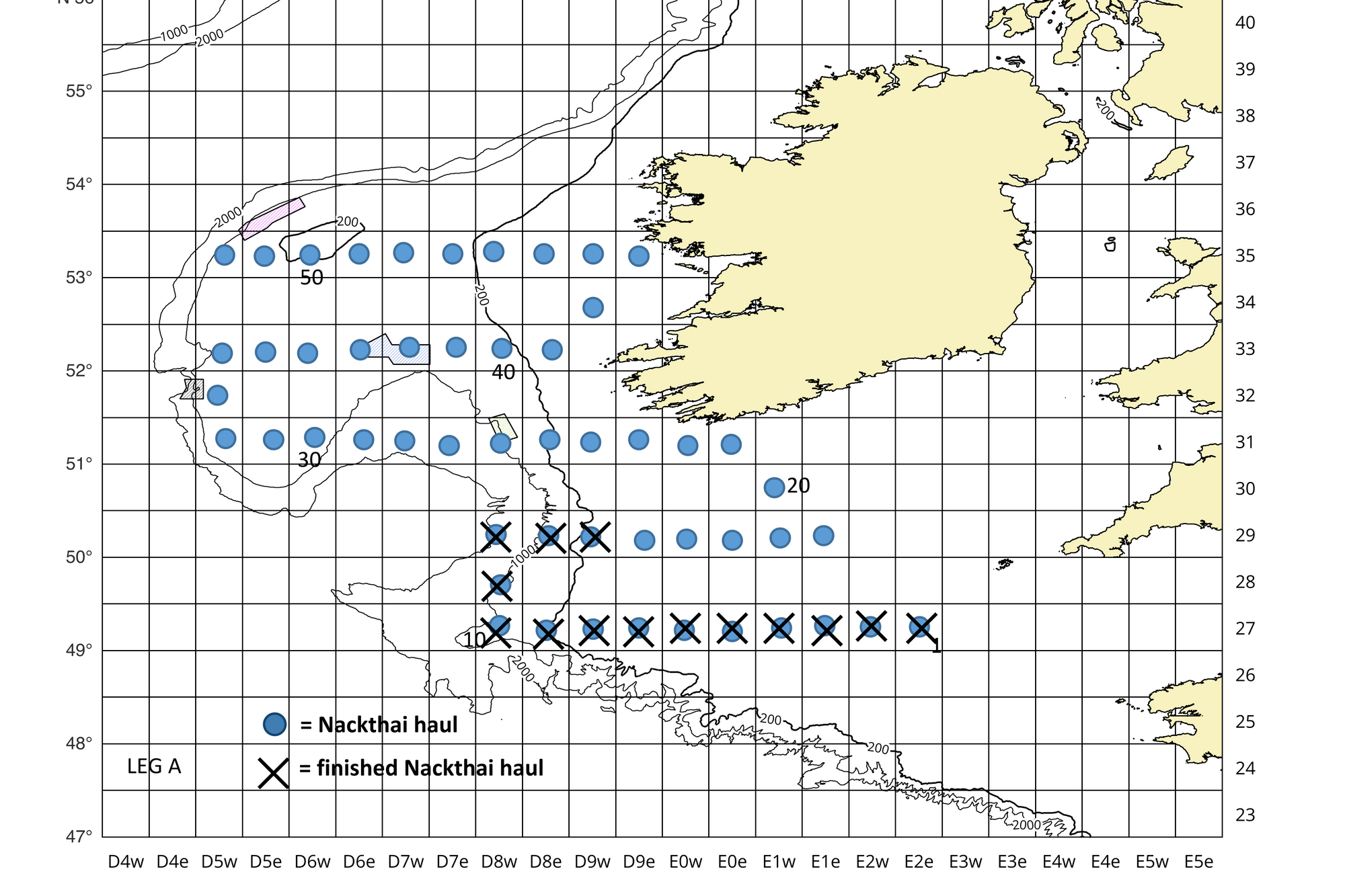 Planungskarte für den allerersten Abschnitt unseres Surveys Planning map for the use of “Nackthai”.