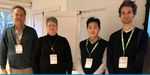 A group photo: (f.l.t.r.) Prof. Andreas Stephan (Linneaus University) · Prof. Camilla Widmark (Swedish University of Agricultural Sciences) · Dohun Kim (Swedish University of Agricultural Sciences) · Tomke Honkomp (Thünen Institute of Forestry)