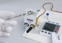 Dotierstation für die Aufgabe des internen Standards (hier: Toluol-d8) auf konditionierte Tenax-Röhrchen