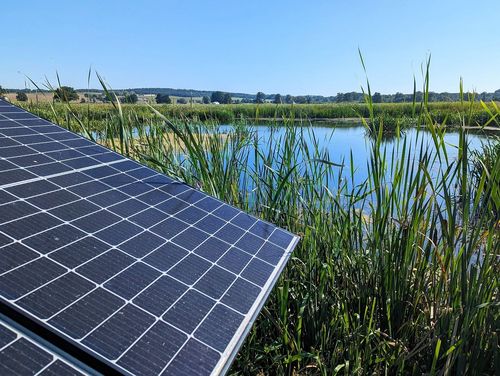 Photovoltaic system on moorland site