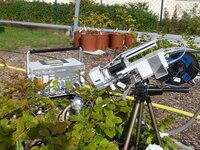Picture of a porometer for measuring the transpiration of young plants. Picture of a porometer for measuring the transpiration of young plants.