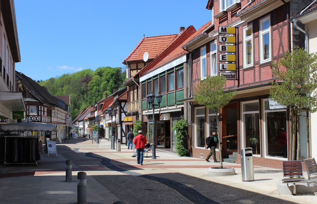 Pedestrian zone in Herzberg am Harz