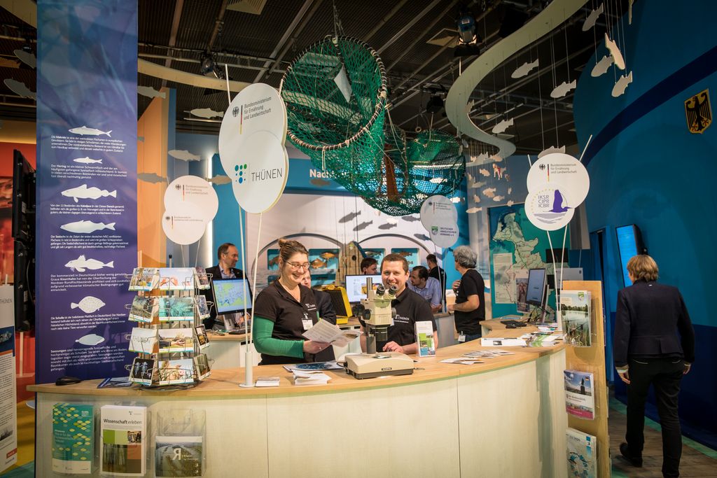 Stand des Thünen-Institut für Ostseefischerei auf der Internationalen Grünen Woche in Berlin 2018.